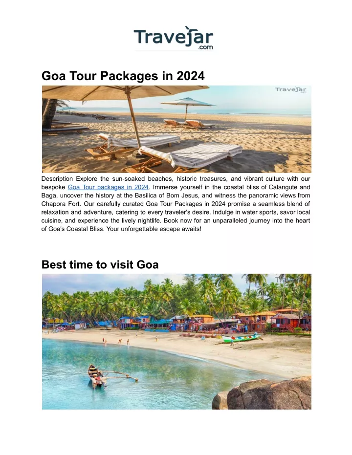 goa tour packages in 2024