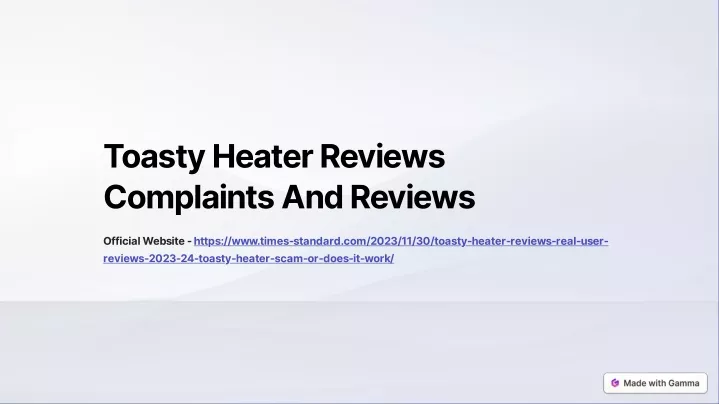 toasty heater reviews complaints and reviews