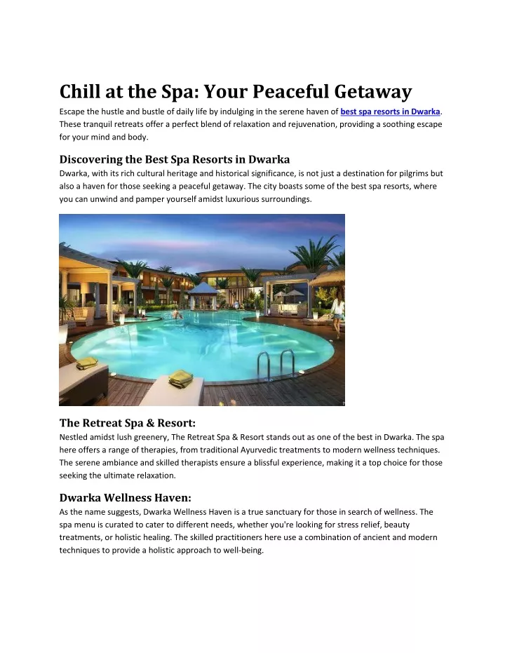 chill at the spa your peaceful getaway
