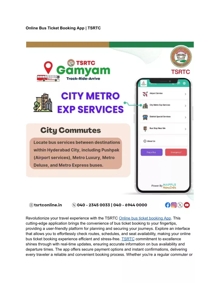 online bus ticket booking app tsrtc