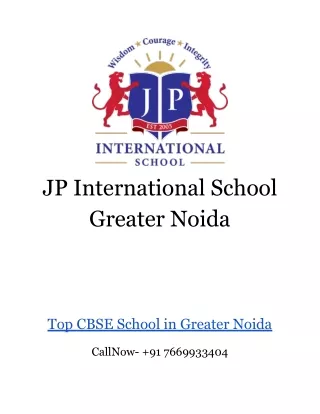 Top CBSE School in Greater Noida_JPIS