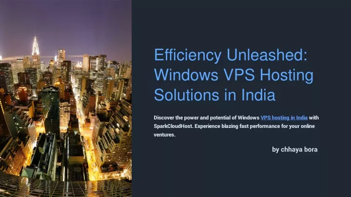 efficiency unleashed windows vps hosting