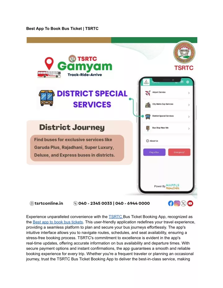 best app to book bus ticket tsrtc