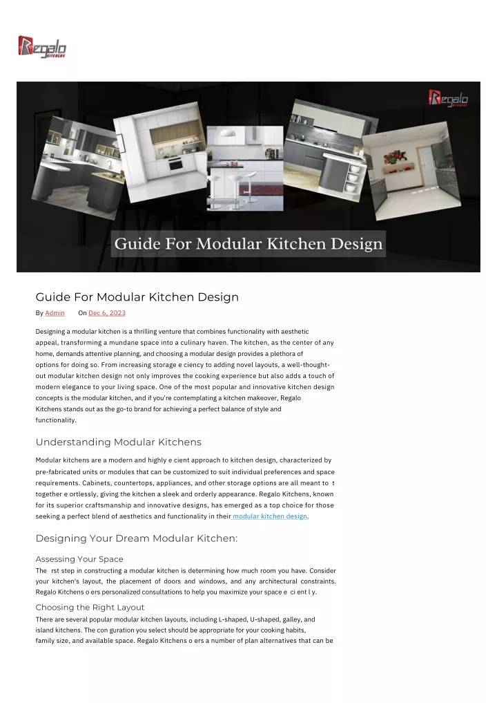 guide for modular kitchen design