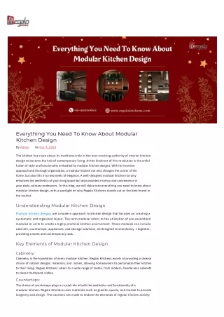 everything you need to know about modular kitchen