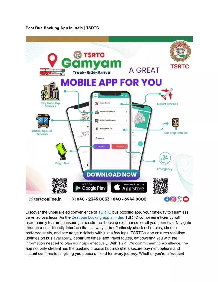 best bus booking app in india tsrtc