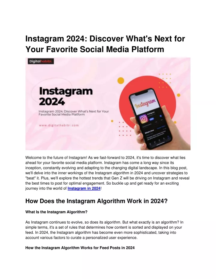 PPT Instagram 2025 Discover What's Next for Your Favorite Social