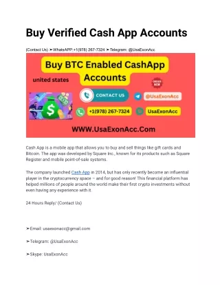 Buy Verified CashApp Accounts