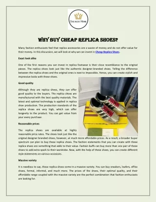 Why buy Cheap Replica Shoes