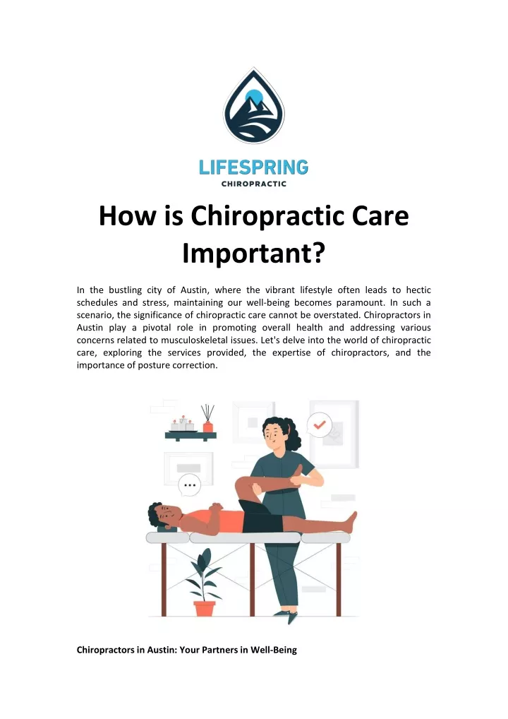 how is chiropractic care important