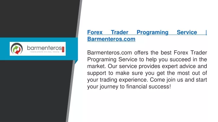 forex trader programing service barmenteros