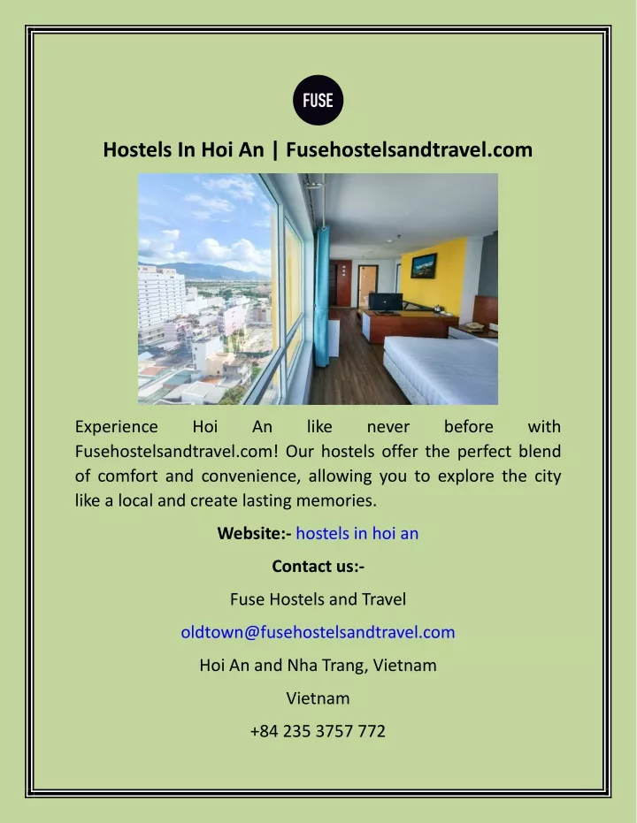 hostels in hoi an fusehostelsandtravel com