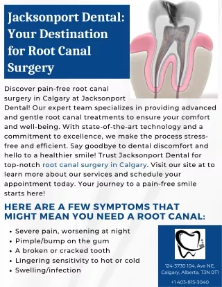 Jacksonport Dental Your Destination for Root Canal Surgery