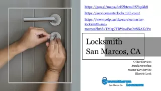 Locksmith Services San Marcos, CA