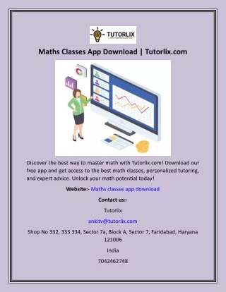 Maths Classes App Download  Tutorlix