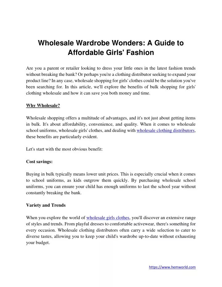 wholesale wardrobe wonders a guide to affordable