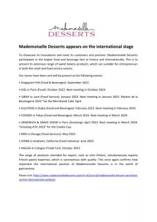 mademoiselle desserts appears