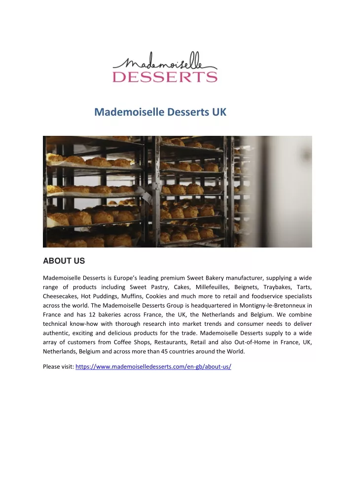 mademoiselle desserts uk