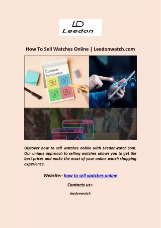 How To Sell Watches Online  Leedonwatch.com