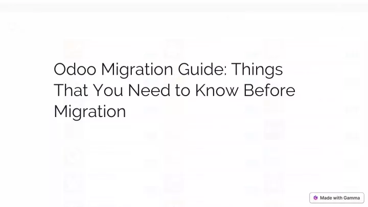odoo migration guide things that you need to know