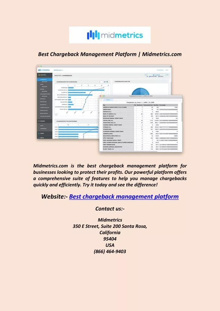 best chargeback management platform midmetrics com