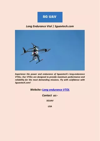 Long Endurance Vtol  Sguavtech.com