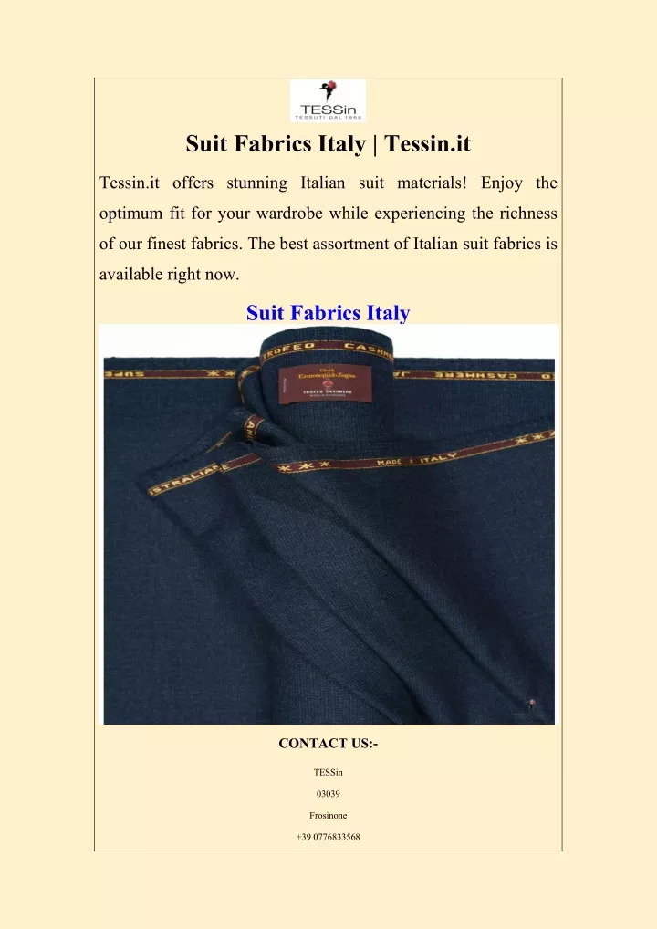 suit fabrics italy tessin it