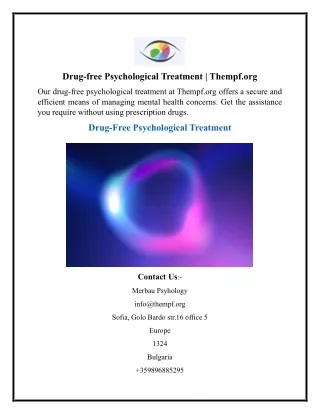 Drug-free Psychological Treatment  Thempf.org