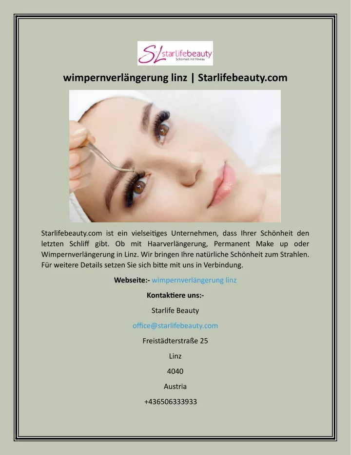 wimpernverl ngerung linz starlifebeauty com