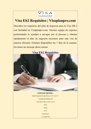 Visa Eb2 Requisitos  Visaplanpro.com