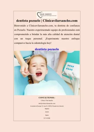 dentista pozuelo  Clinicavilarsancho.com