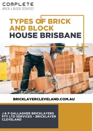 Types of brick and block house in Brisbane