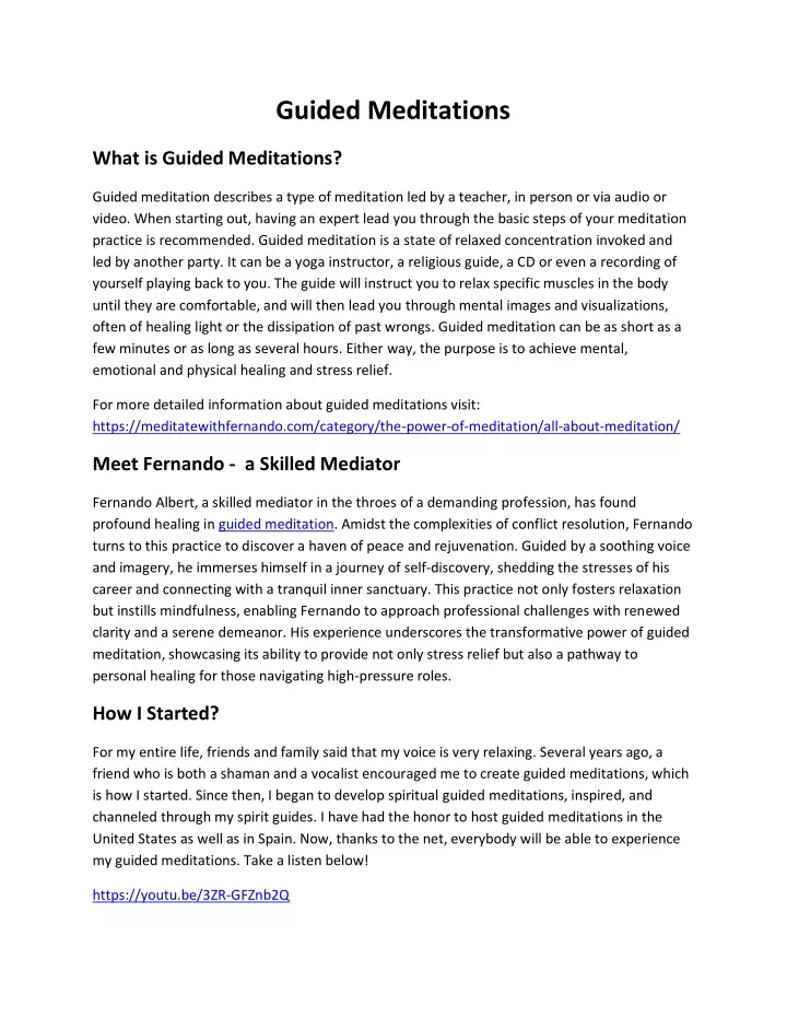 guided meditations