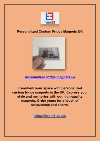 Personalized Custom Fridge Magnets UK
