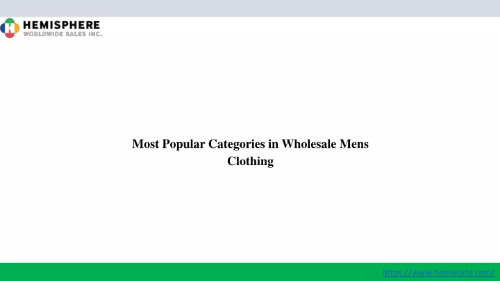 most popular categories in wholesale mens clothing