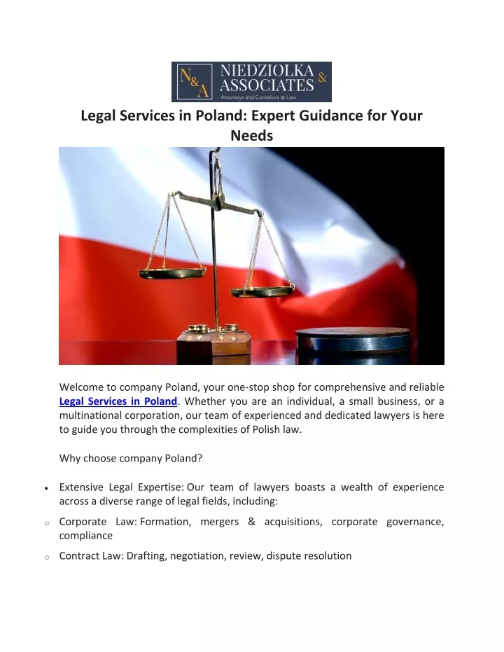 legal services in poland expert guidance for your