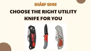Choose the Right Utility Knife for You