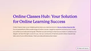 Online Classes Hub: Your Solution for Online Learning Success