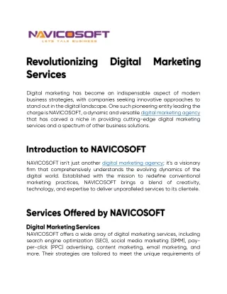 NAVICOSOFT Digital Marketing Agency