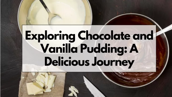 exploring chocolate and vanilla pudding