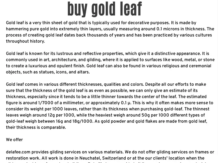 buy gold leaf