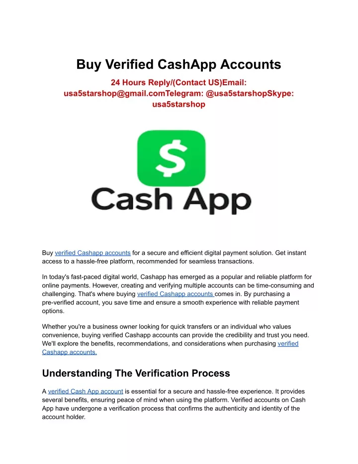 buy verified cashapp accounts