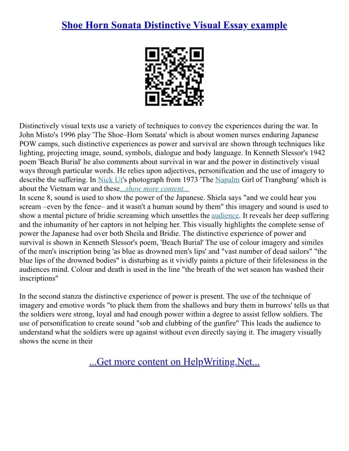 PPT Shoe Horn Sonata Essay PowerPoint Presentation, free download