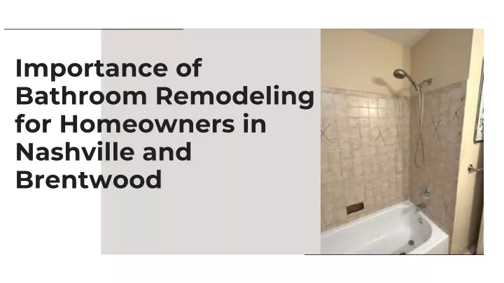 importance of bathroom remodeling for homeowners