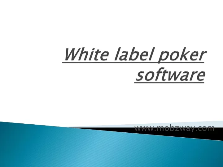 white label poker software