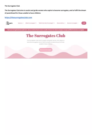 The Surrogates Club