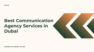 Best communication agency services in Dubai
