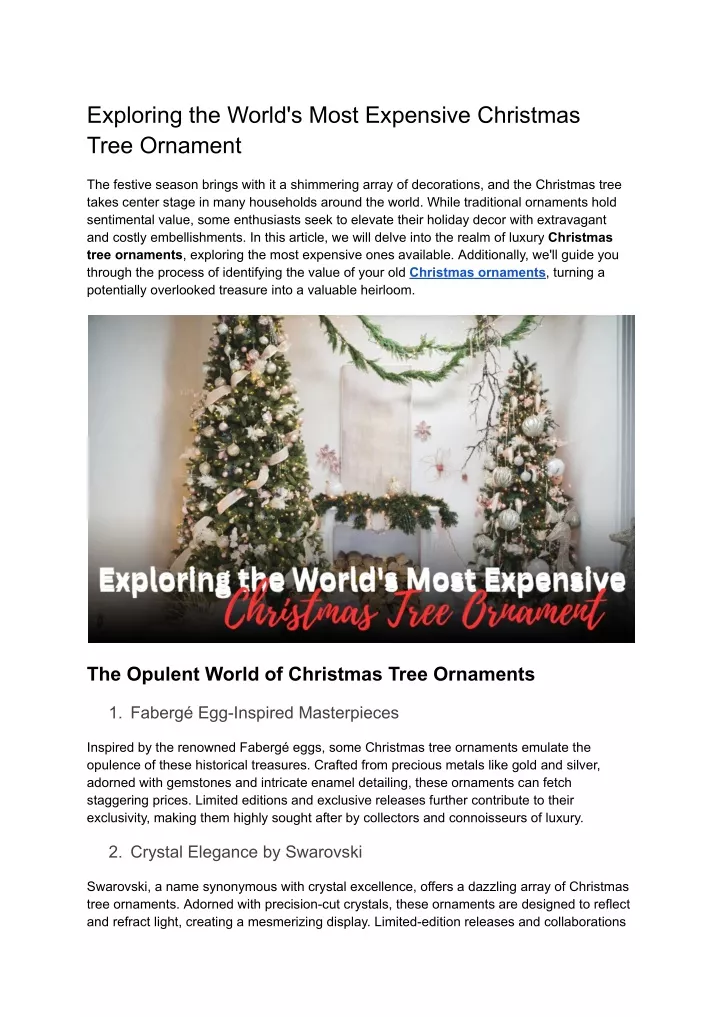 exploring the world s most expensive christmas