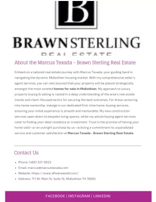 Marcus Texada - Brawn Sterling Real Estate