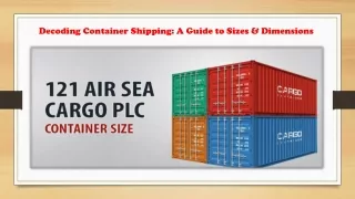 Decoding Container Shipping A Guide to Sizes & Dimensions